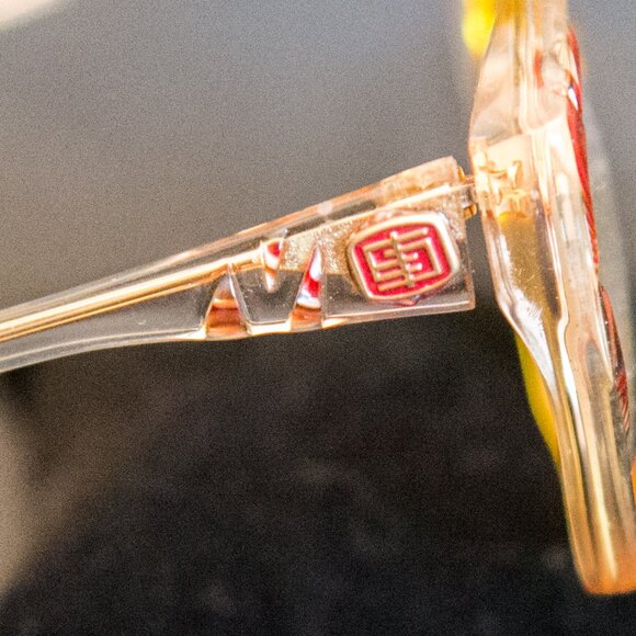 Vintage Emilio Pucci Eyeglasses - Yellow with Red Accents - Picture 2 of 5